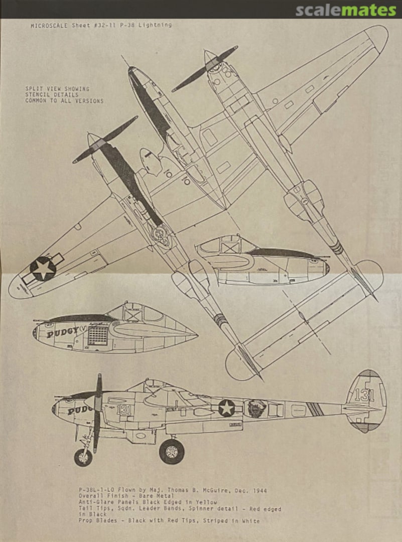 Contents P-38 lightning 32-11 Microscale