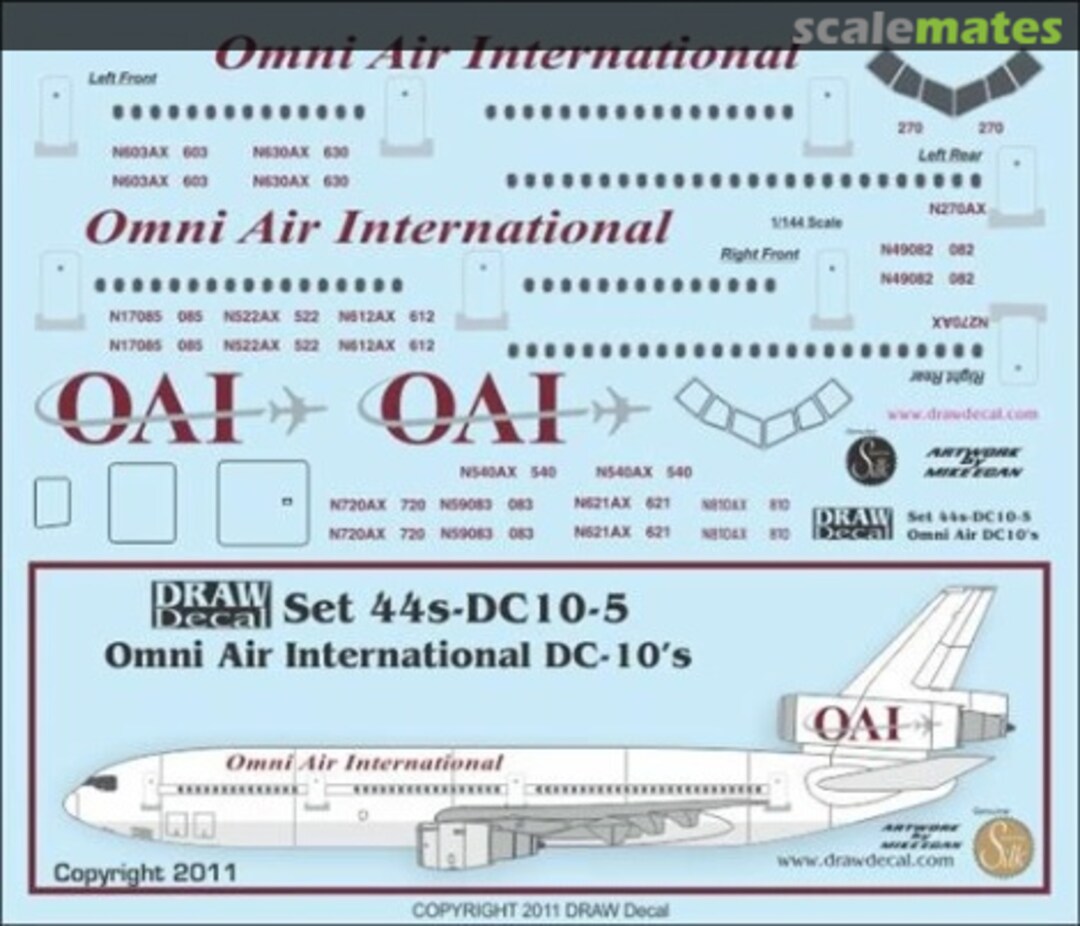 Boxart Omni Air International DC-10s 44-DC10-5 Draw Decal