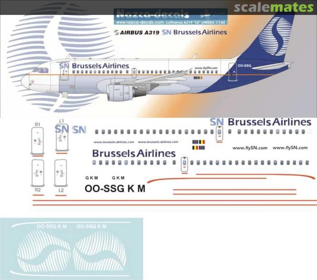 Boxart Airbus A319-112 SNB002 Nazca decals