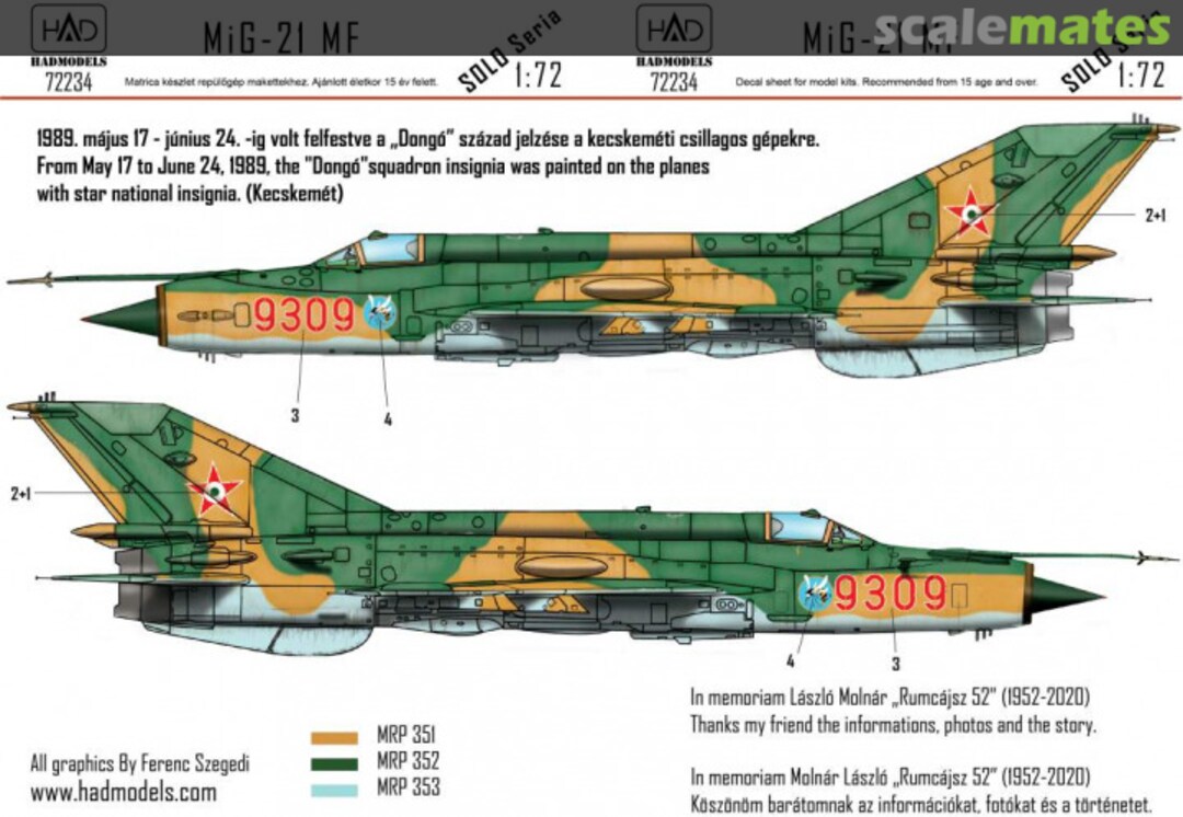 Boxart MiG-21 MF 9309 72234 HADmodels 