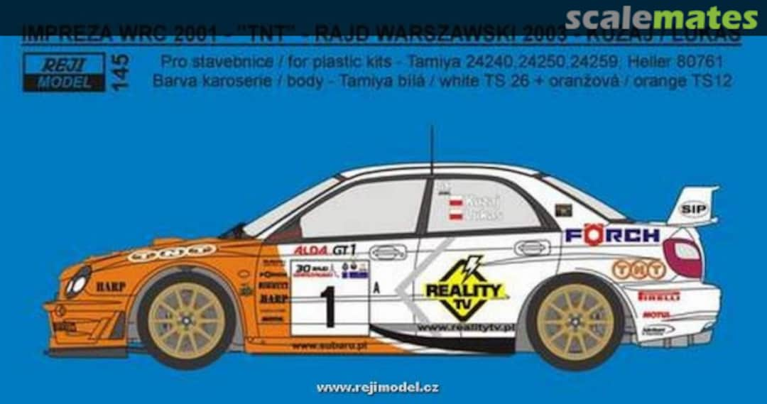 Boxart Subaru Impreza WRC TNT 145 REJI Model