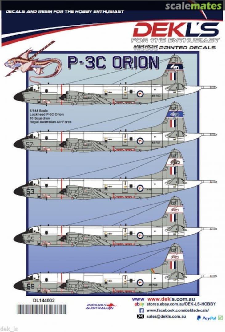 Boxart P-3C Orion - Royal Australian Air Force DL144002 DEKL's