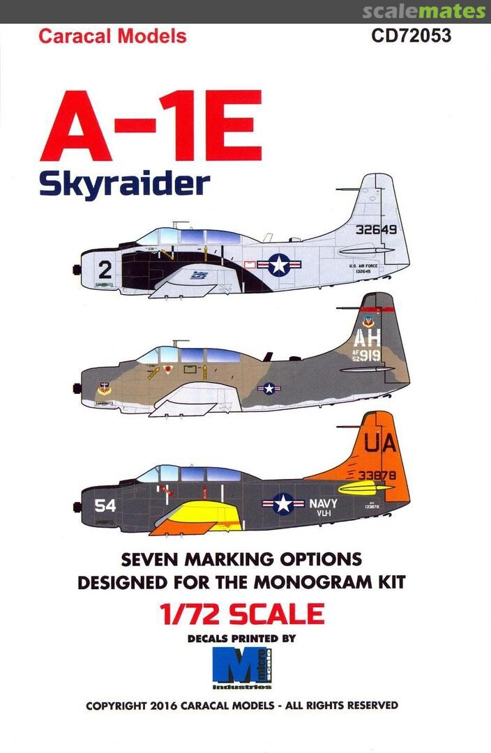 Boxart A-1E / AD-5 Skyraider CD72053 Caracal Models