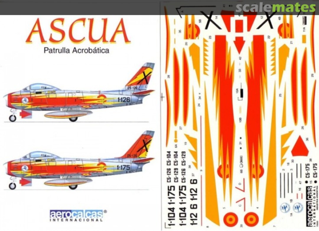 Boxart North American F-86F Sabre 72022 Aerocalcas Argentinas