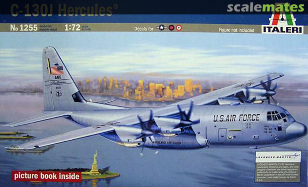 Boxart C-130J Hercules 1255 Italeri