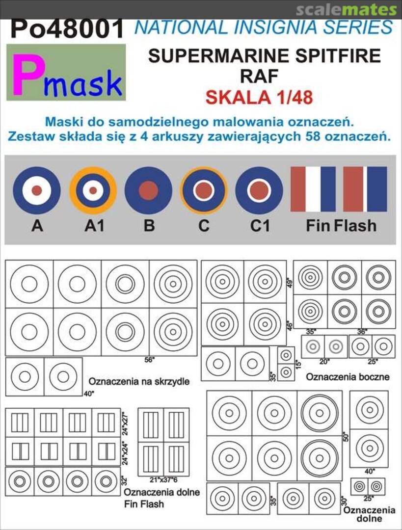 Boxart Supermarine Spitfire RAF PO48001 Pmask