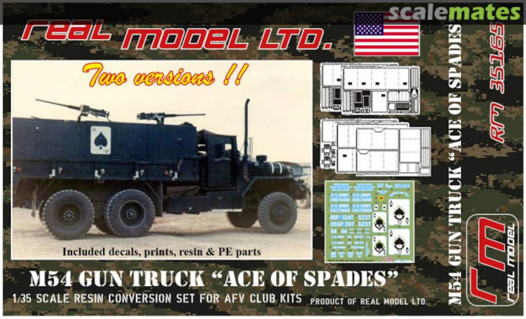 Boxart M54 Gun Truck "Ace of Spades" RM35165 Real Model