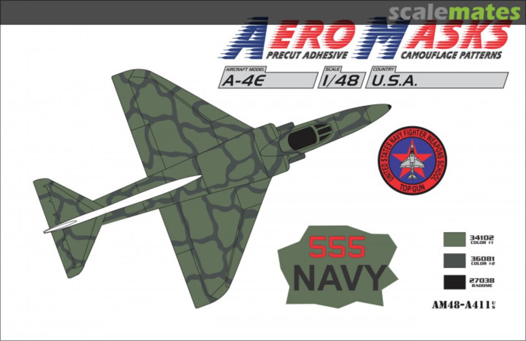 Boxart A-4E USA USNFWS 555Red AM48-A411 AeroMasks