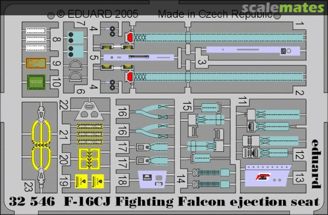 Boxart F-16CJ ejection seat 32546 Eduard