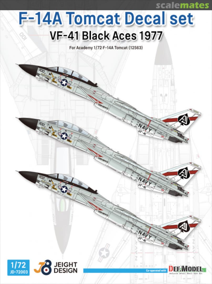 Boxart F-14A Tomcat Decal set JD-72003 Jeight Design