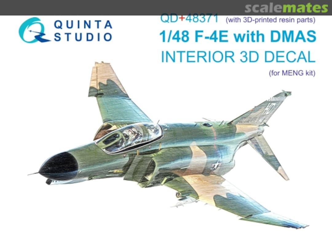 Boxart F-4E with DMAS interior 3D decals with 3D-printed resin parts QD+48371 Quinta Studio