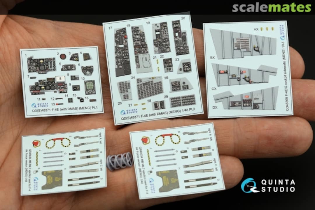 Contents F-4E with DMAS interior 3D decals with 3D-printed resin parts QD+48371 Quinta Studio