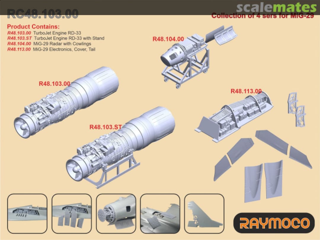 Boxart MiG-29 Collection of 4 sets RC48.103.00 Raymoco