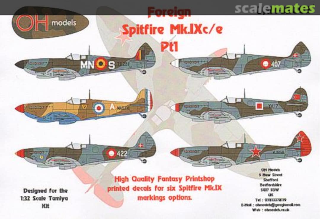 Boxart Foreign Spitfire Mk.IXc/e Pt1 OHM-32003 OH Models