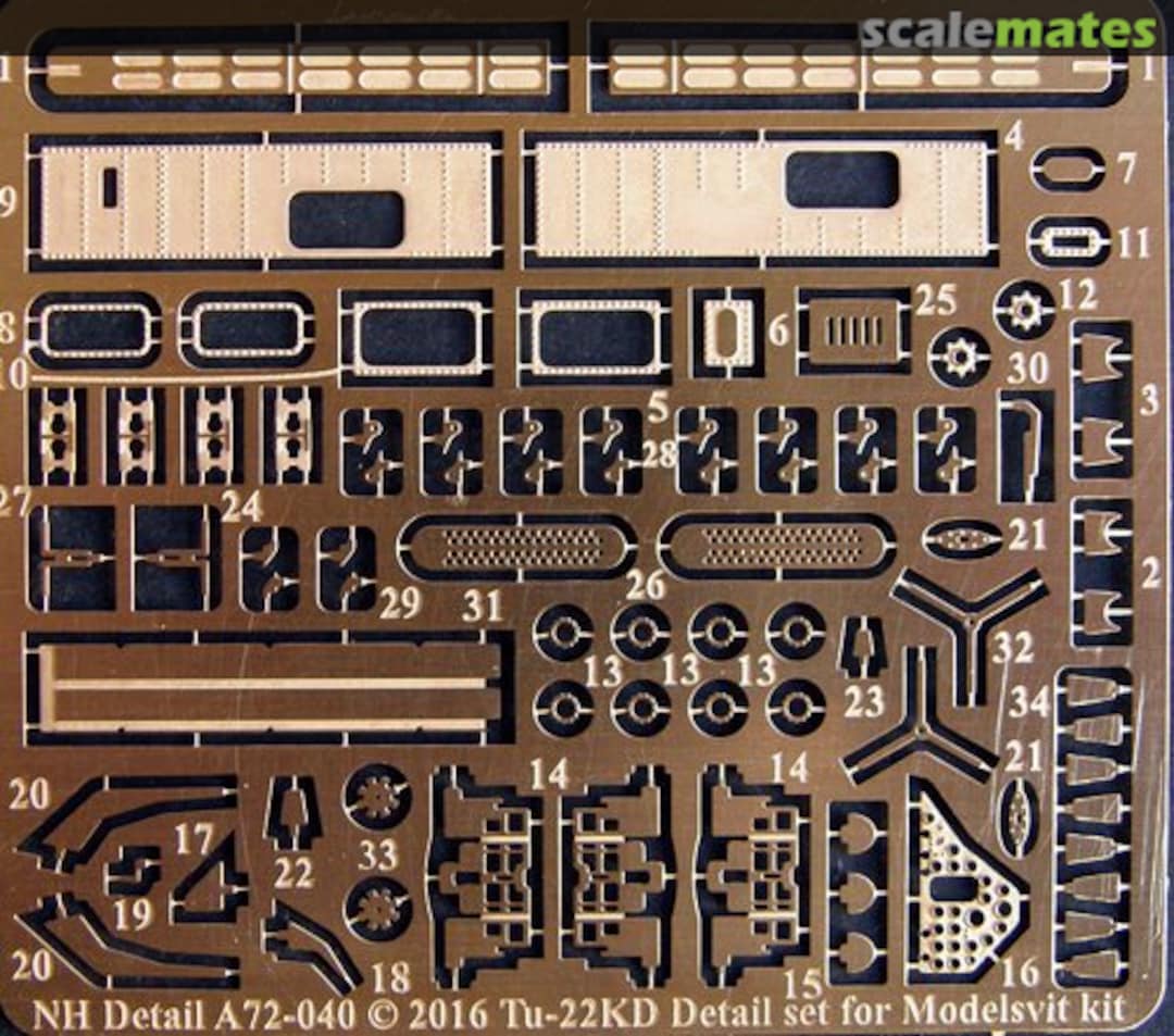 Boxart Tu-22KD Blinder - PE Detail Set A72-040 NH Detail