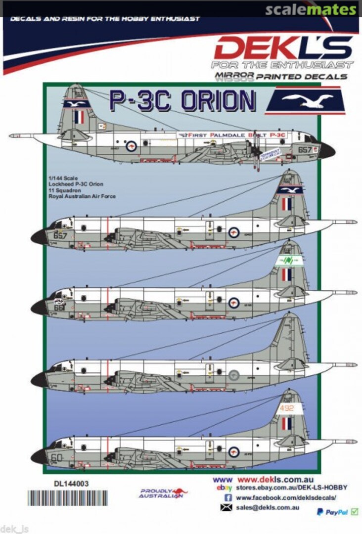 Boxart P-3C Orion - Royal Australian Air Force DL144003 DEKL's