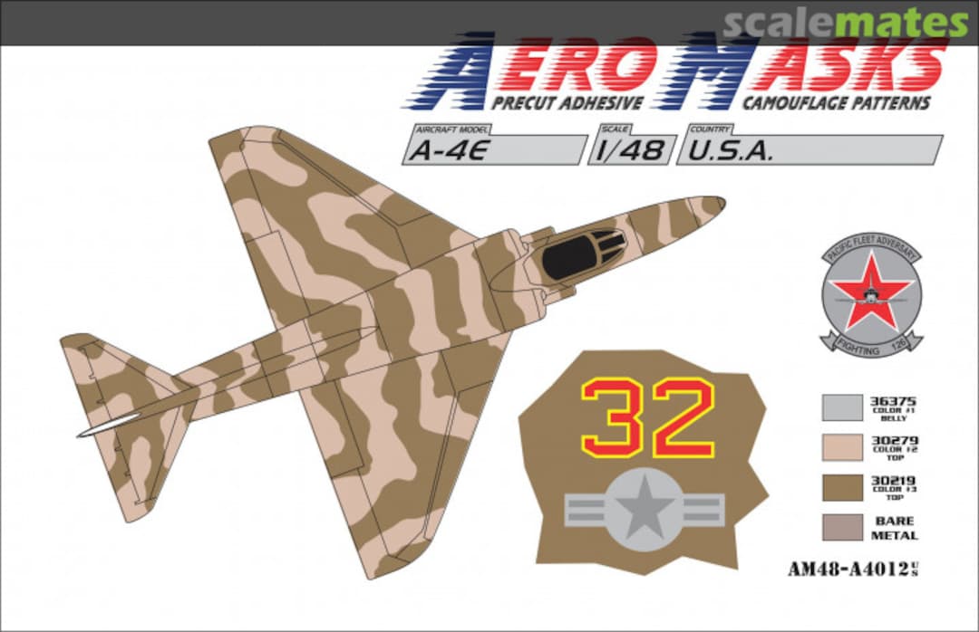 Boxart A-4E USA VF-126 32Red AM48-A4012 AeroMasks