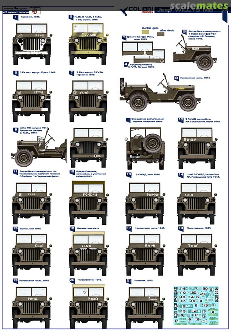 Boxart Jeep Willys MB 72016 Colibri Decals