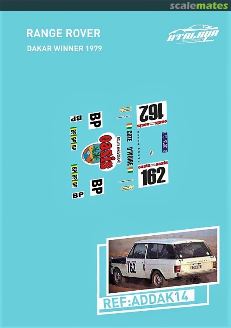 Boxart Range Rover [R 3016 CI 1] "oasis" ADDAK14 Atalaya Slot Decals