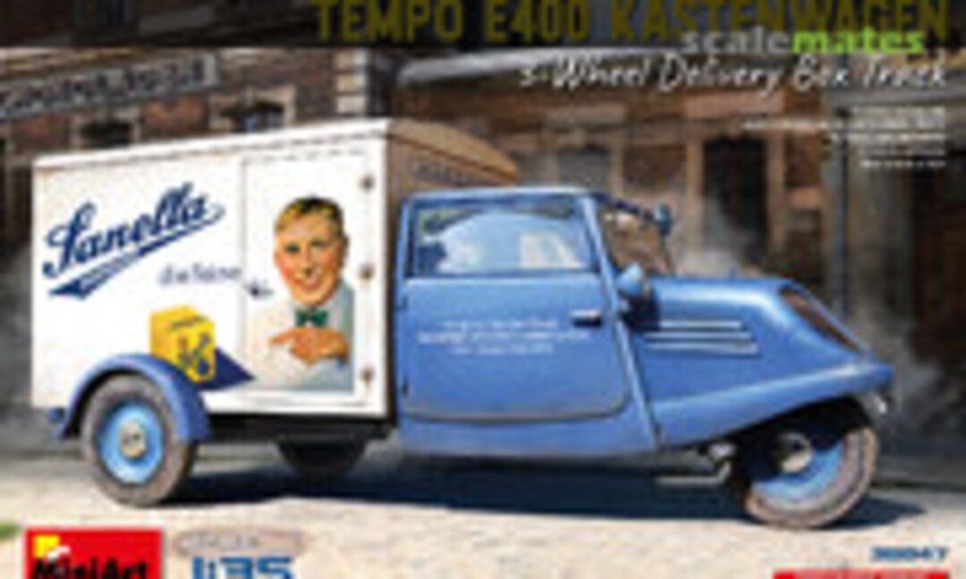 1:35 Tempo E400 Kastenwagen 3-Wheel Delivery Box Truck (MiniArt 38047)