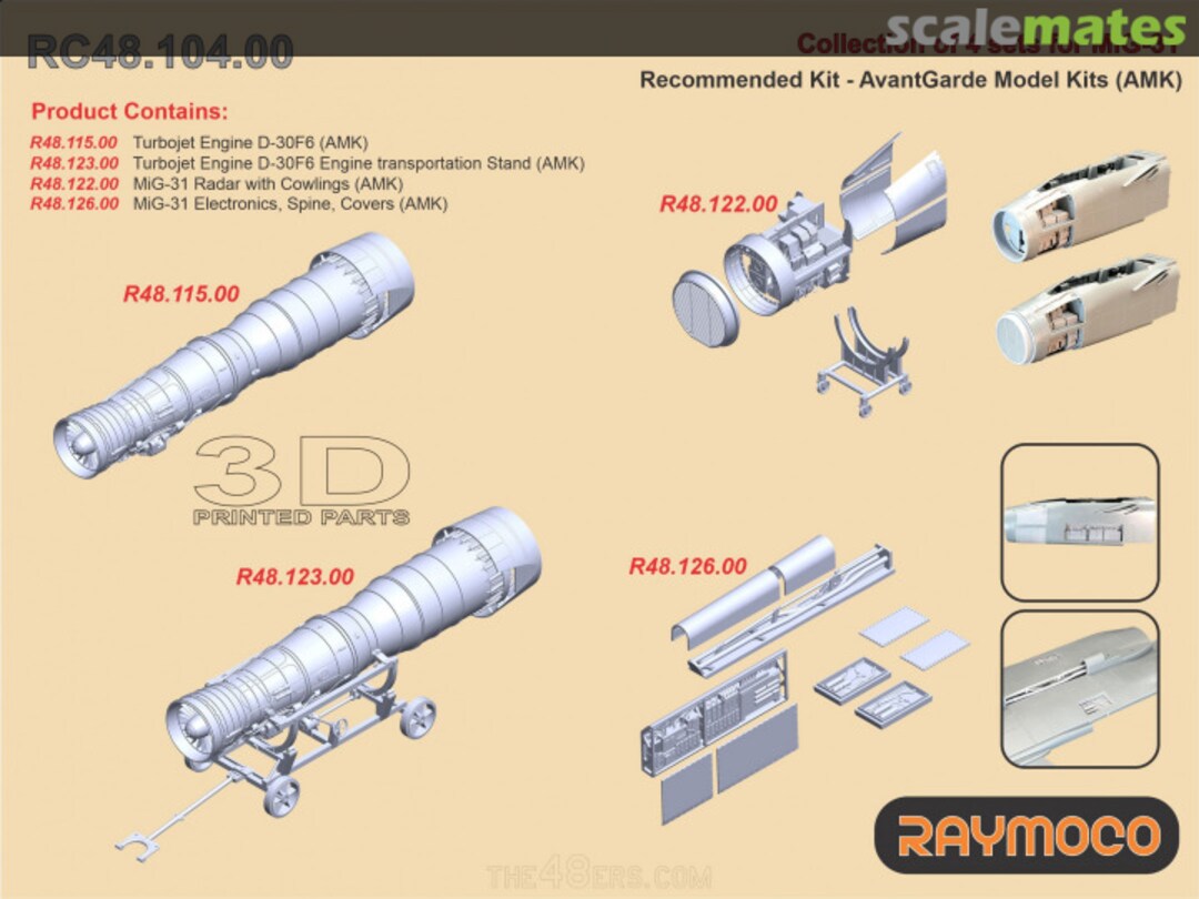 Boxart MiG-31 Collection of 4 sets (AMK) RC48.104.00 Raymoco