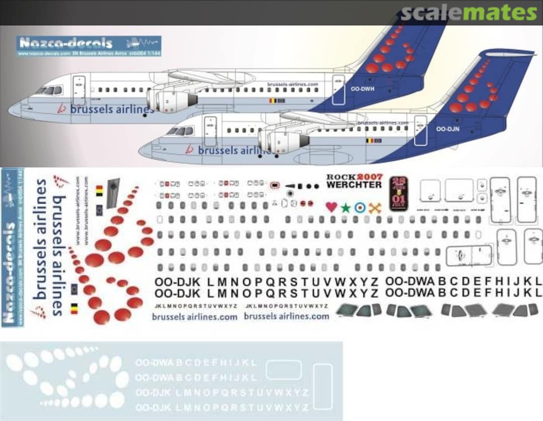 Boxart British Aerospace Avro RJ85, Avro RJ100   SNB004 Nazca decals