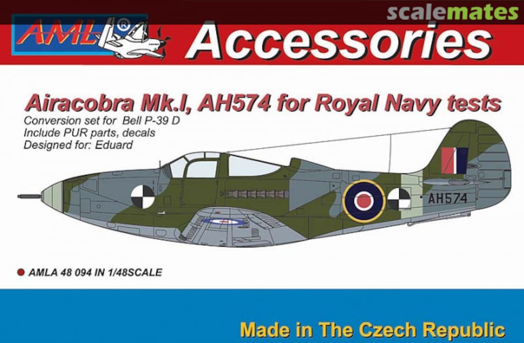 Boxart Airacobra Mk.I, AH574 for Royal Navy tests AMLA48094 AML