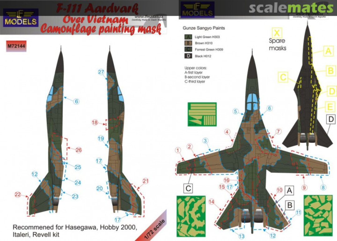 Boxart F-111 Aardvark over Vietnam M72144 LF Models