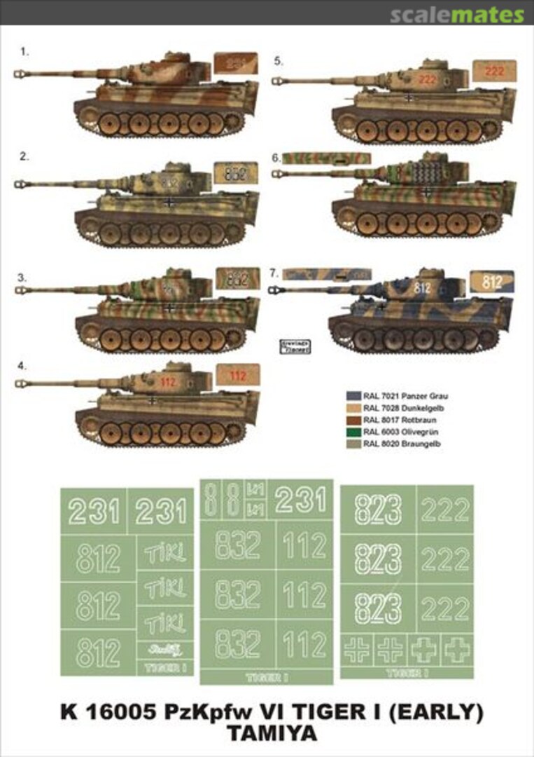 Boxart Panzerkampfwagen VI Tiger I (Early) K16005 Montex