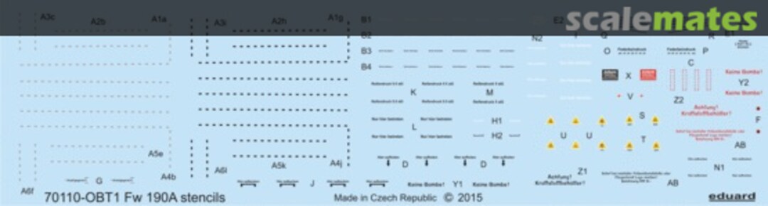 Boxart Fw 190A stencils D72009 Eduard
