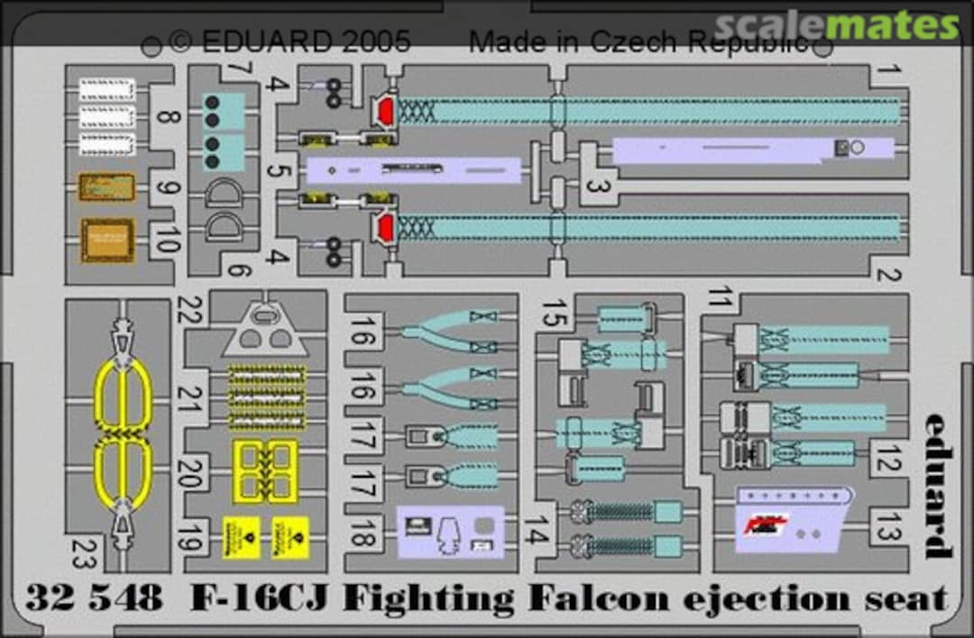 Boxart F-16CJ ejection seat 32548 Eduard