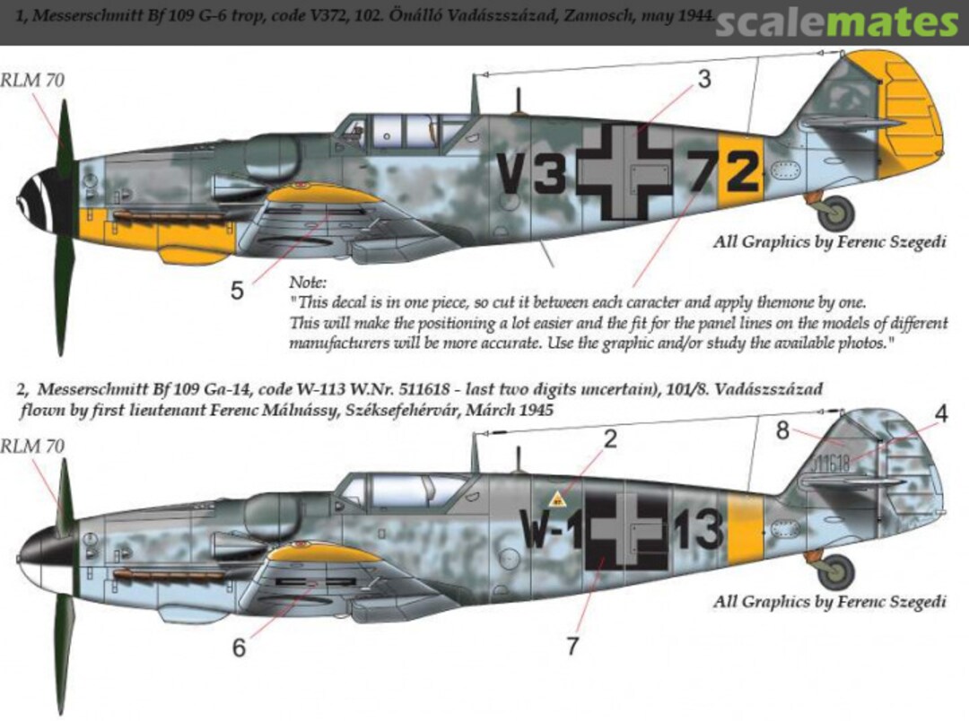 Boxart Messerschmitt Bf 109 G-6 Trop; G-14 72177 HADmodels 