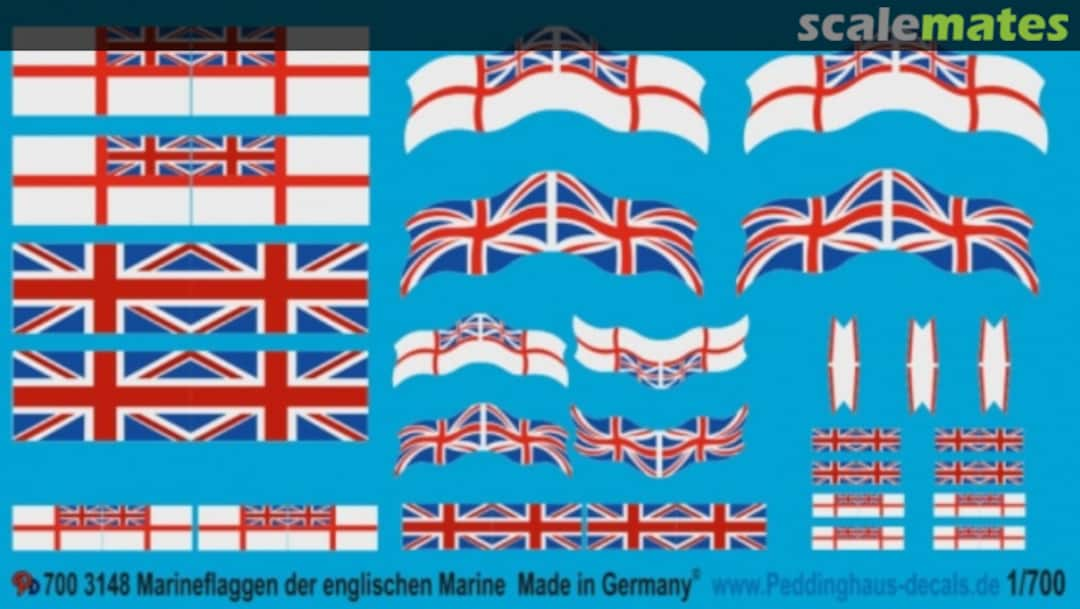 Boxart Englische Marineflaggen 700 3148 Peddinghaus-Decals