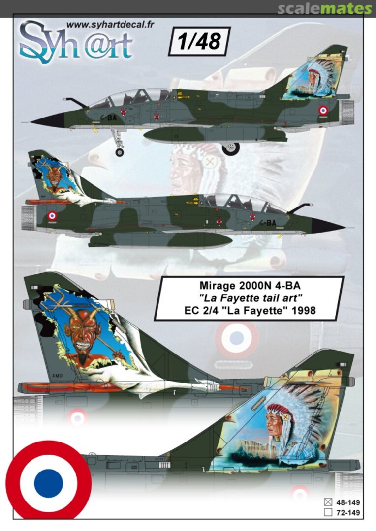 Boxart Mirage 2000N 4-BA "La Fayette tail art" EC 2/4 "La Fayette" 1998 48-149 Syhart