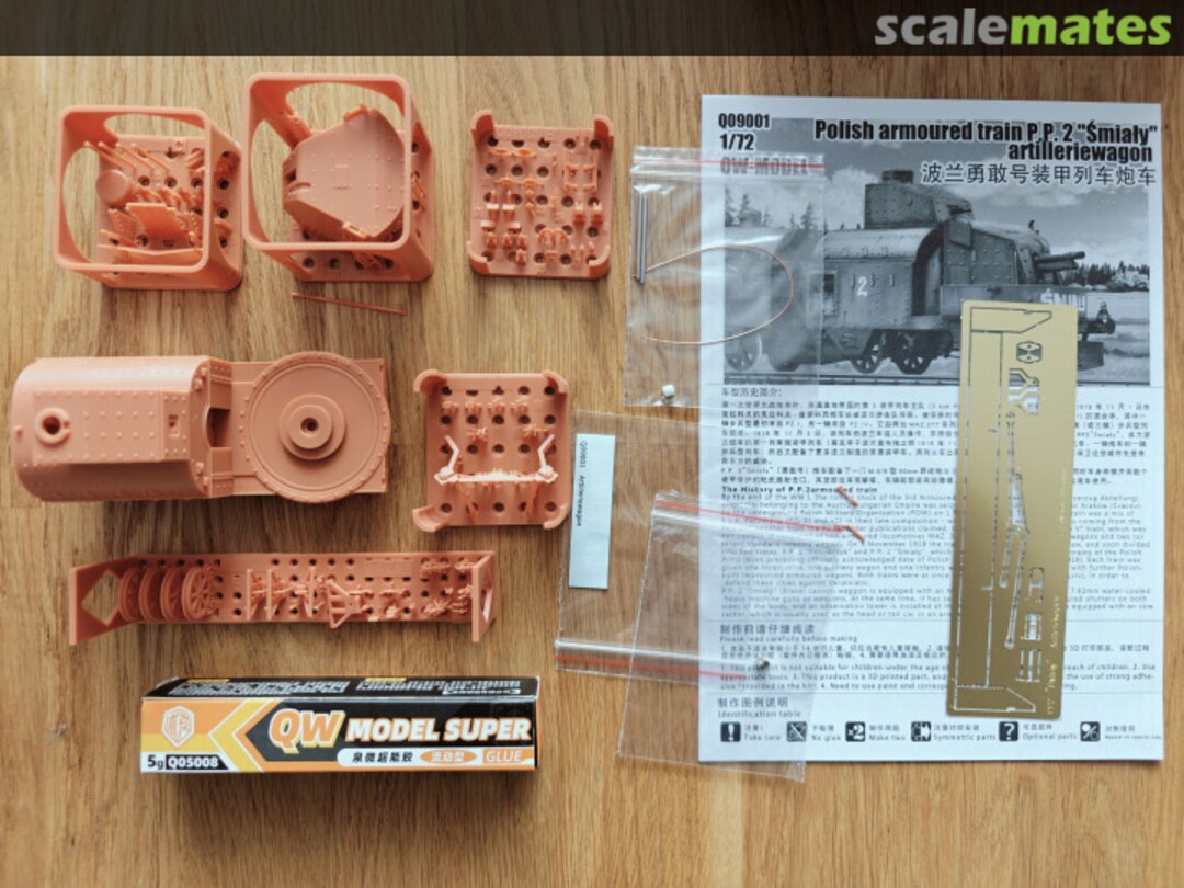 Contents Polish armoured train P.P.2 «Smialy» artilleriewagon Q09001 QW-Model