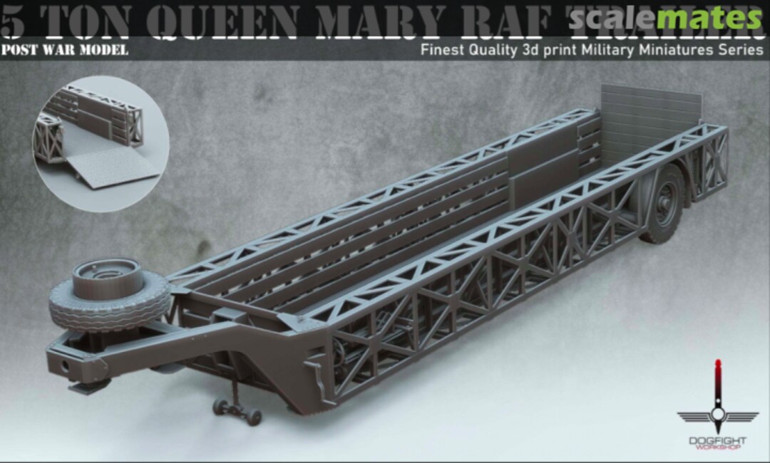 Boxart Queen Mary 5 ton Trailer ( Post War ) 48A22 Dogfight Workshop