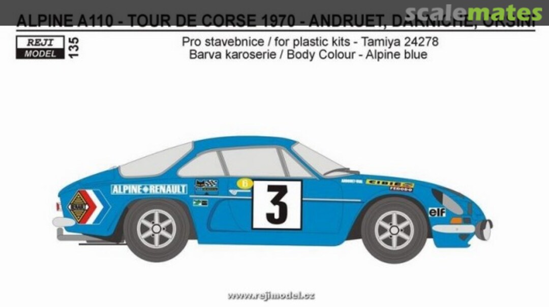 Boxart Renault Alpine A110 135 REJI Model