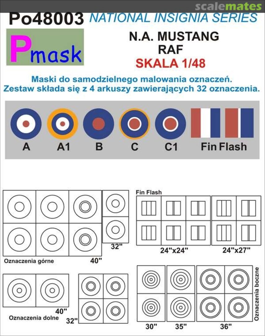 Boxart N.A. Mustang RAF PO48003 Pmask