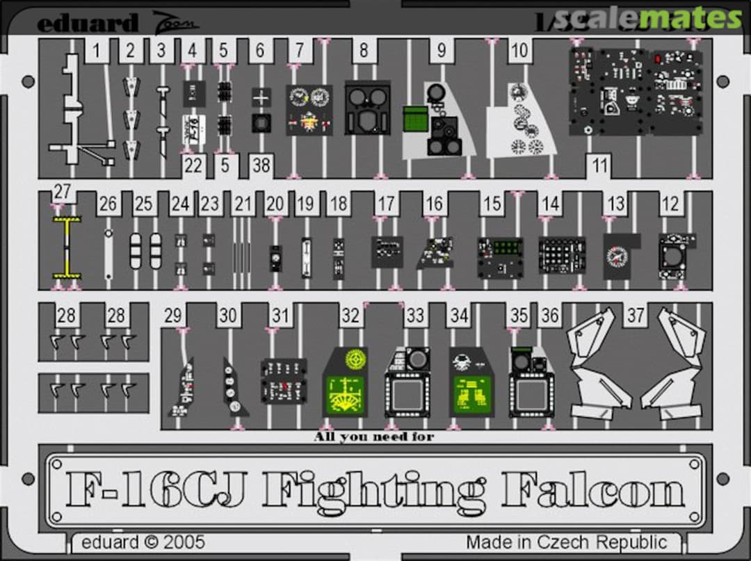 Boxart F-16CJ interior 32549 Eduard