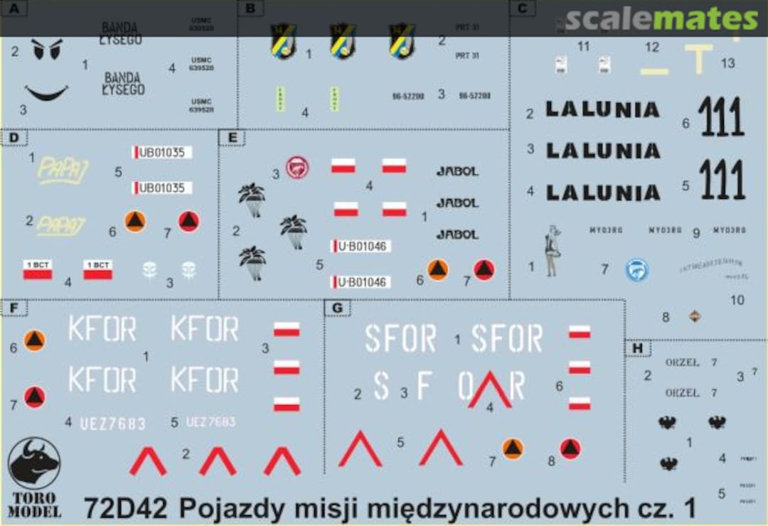 Boxart Polish Army vehicles on foreign missions 72D42 ToRo Model