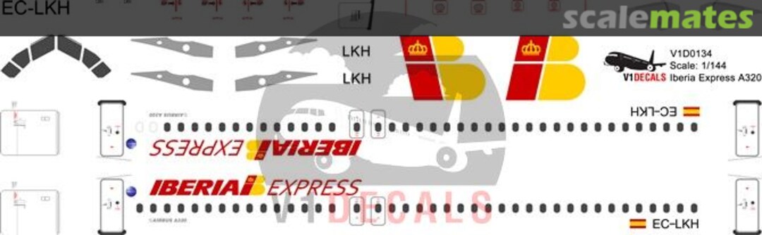 Boxart Iberia Express Airbus A320 V1D0134-144 V1 Decals