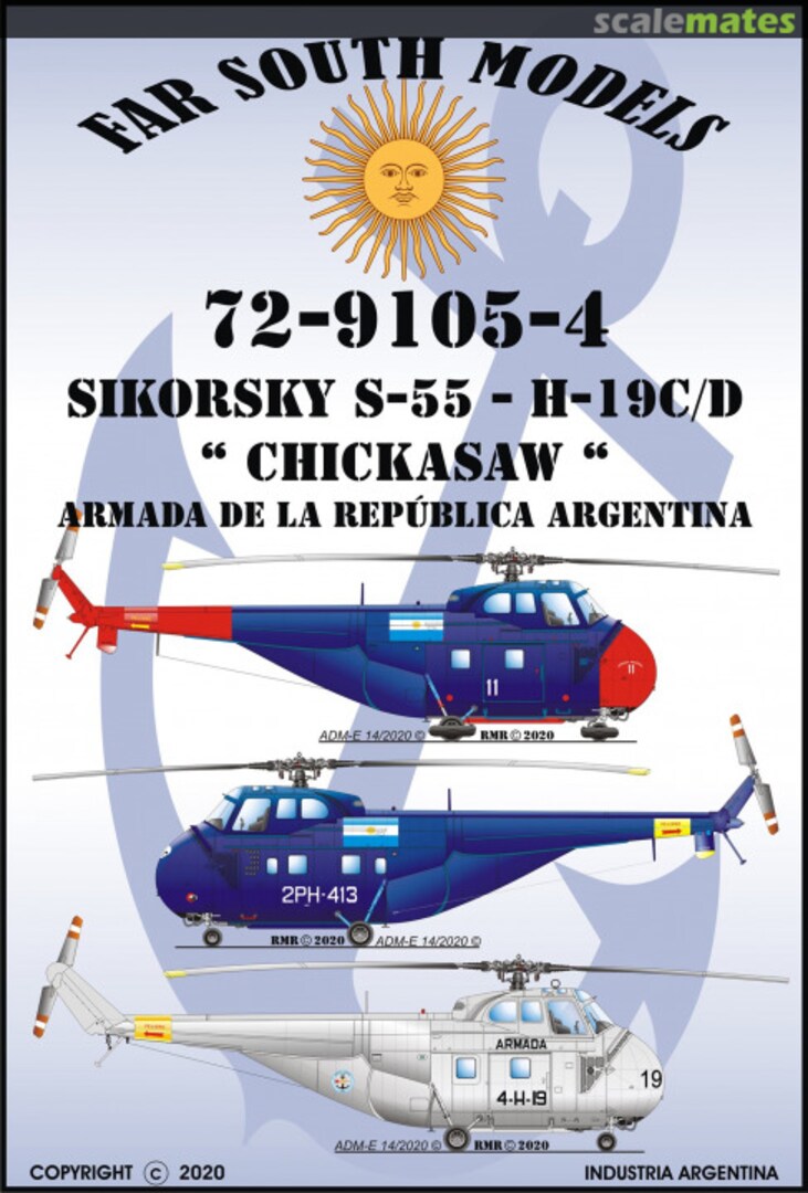 Boxart SIKORSKY S-55 A/B-H-19D CHICKASAW 72-9105-4 Far South Models