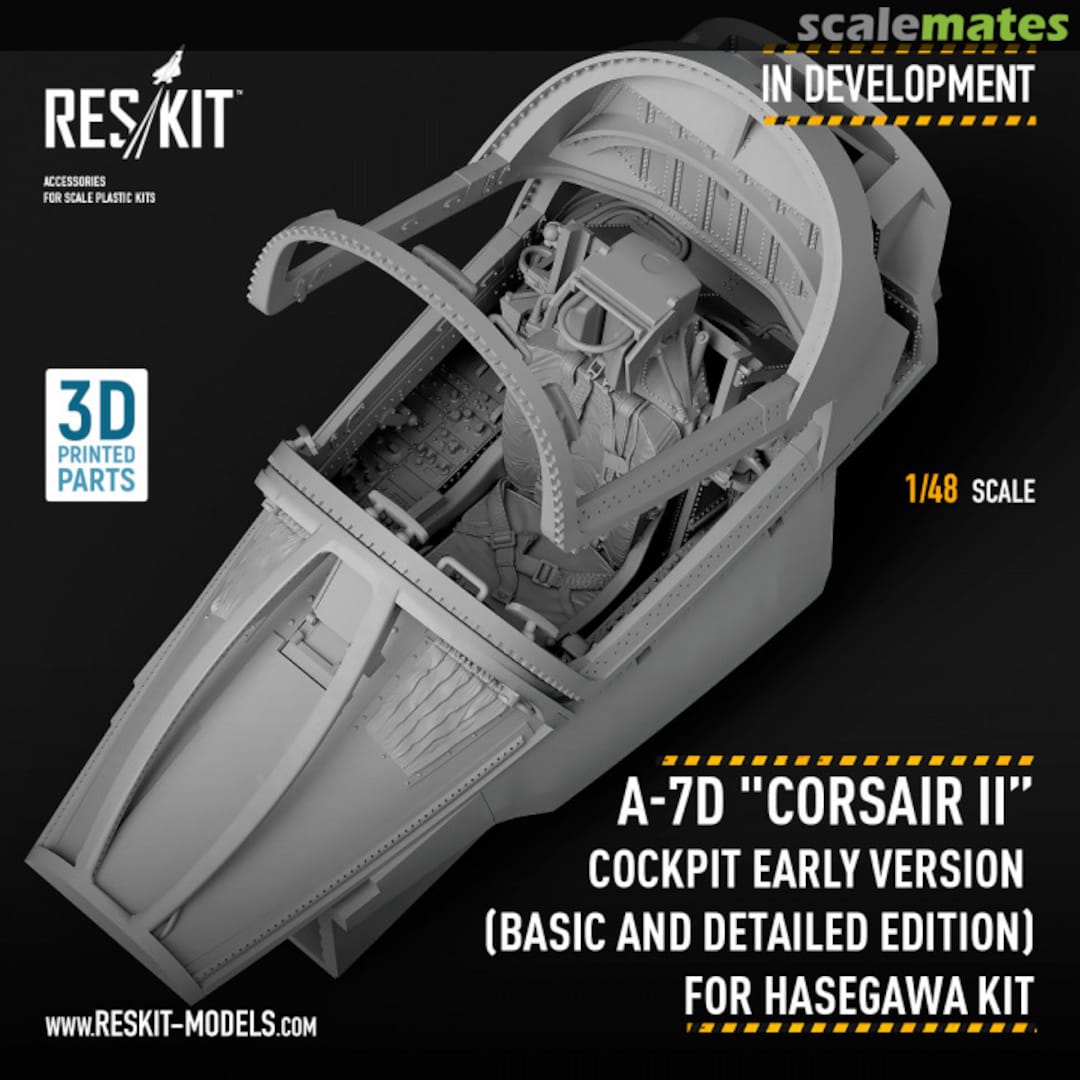 Boxart A-7D Corsair II Cockpit Early Version Basic And Detailed Edition TBA ResKit