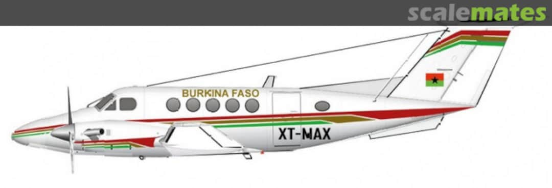 Boxart King Air 200 Burkina Faso air force AIPD-98 Aircraft in Plastic