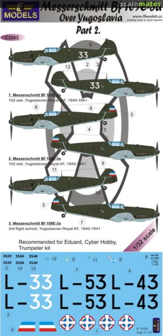 Boxart Messerschmitt Bf 109E-3a C3263 LF Models