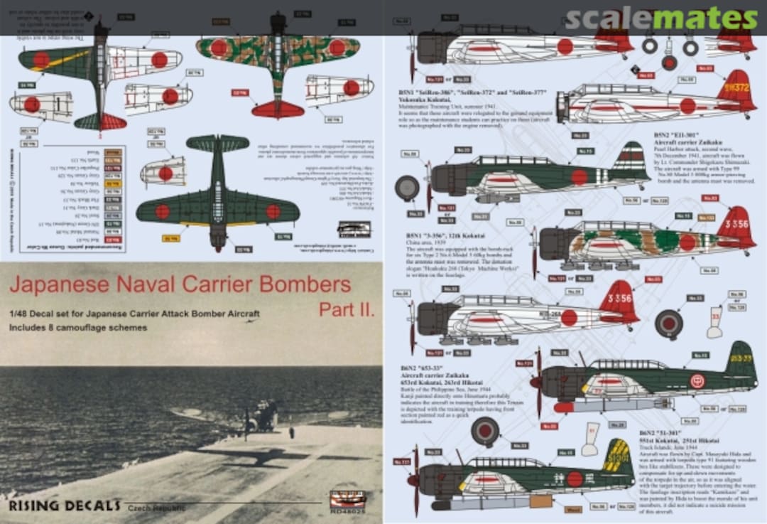 Boxart Japanese Naval Carrier Bombers Part II. RD48025 Rising Decals