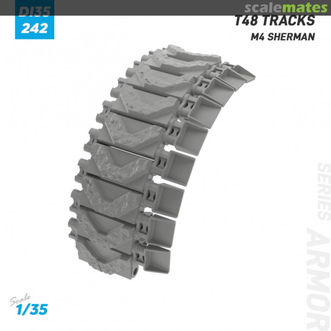 Boxart T48 M4 Sherman Tracks DI35242 Fibelworks