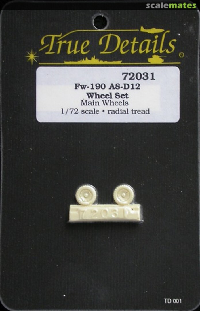 Boxart Focke Wulf Fw 190A-8 - D-12 Wheel Set 72031 True Details