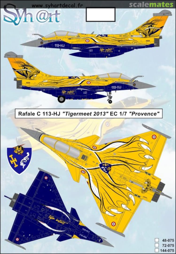 Boxart Rafale C EC 1/7 Provence NATO Tiger Meet 2013 48-075 Syhart