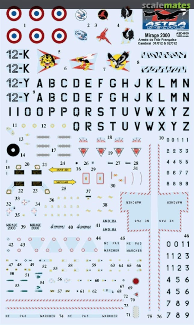 Boxart FAF Mirage 2000 Cambrai+ 16 page book ASD-7210 Astra Decals